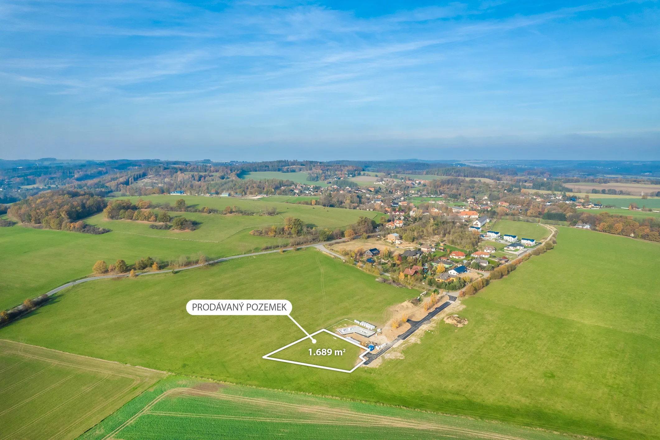 NA PRODEJ – Stavební pozemek 1&nbsp;689 m2, Pyšely